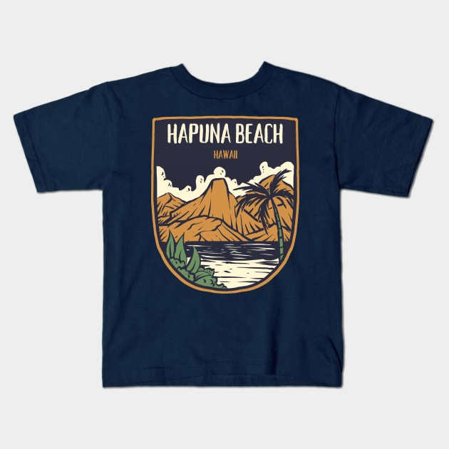 Hapuna Beach Hawaii Kids T-Shirt by soulfulprintss8